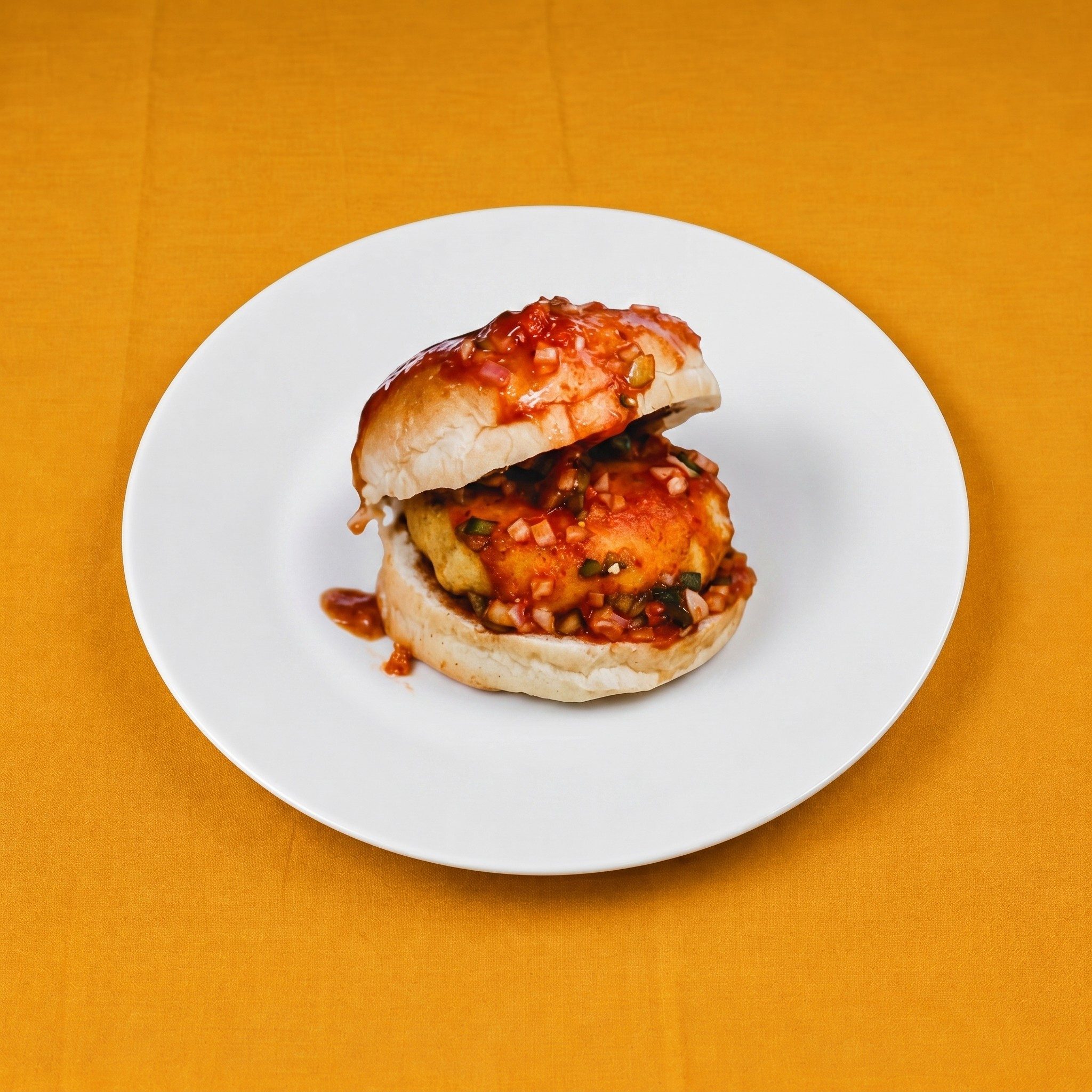 Schezwan Vada Pav.