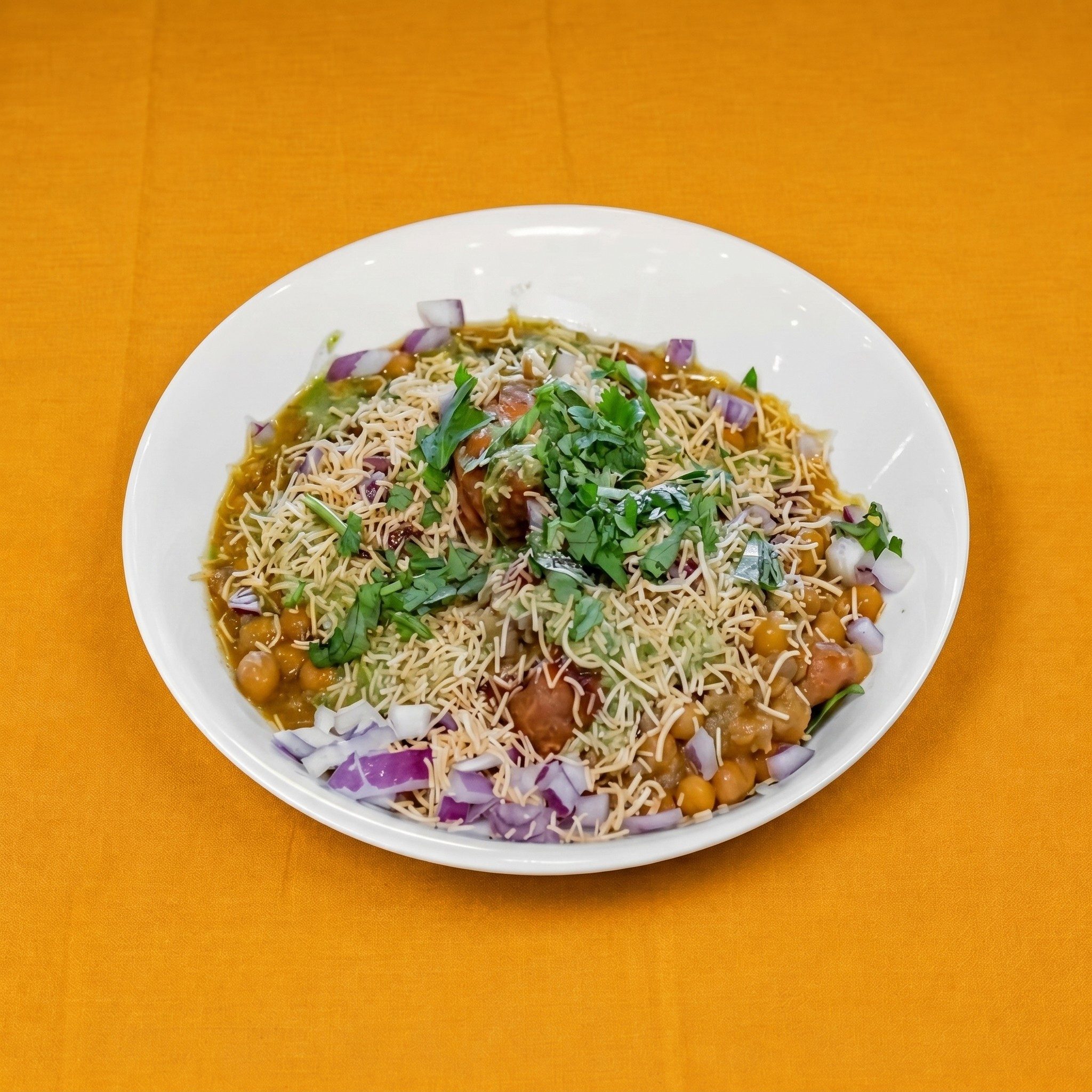 Hot Samosa Chaat.