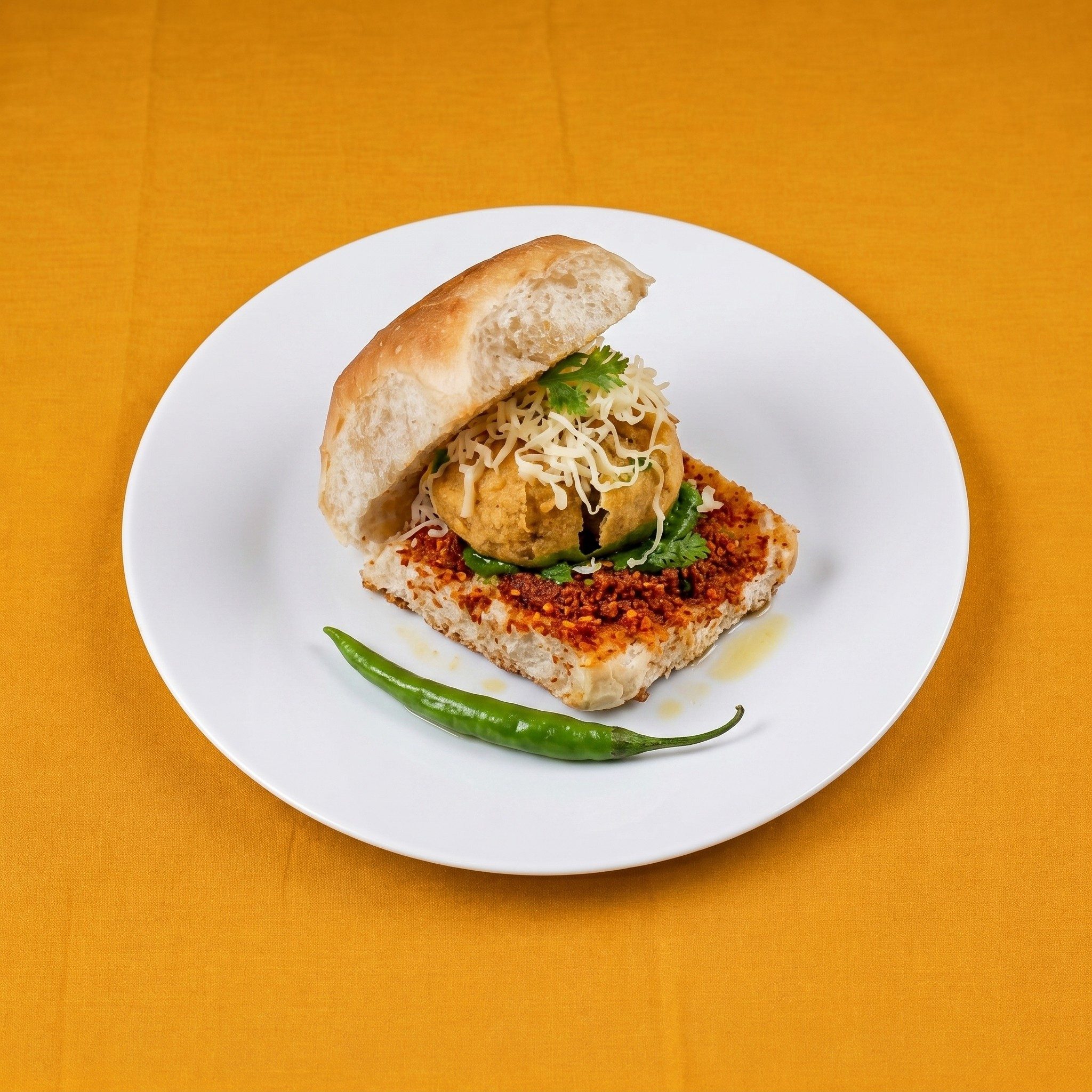 Cheese Vada Pav.
